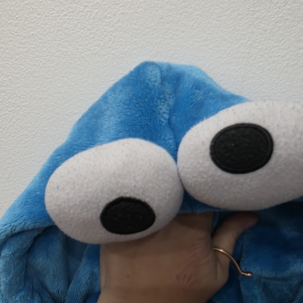 SESAME STREET LICENSED Cookie Monster Blue Plush Hoodie - Picture 2 of 6